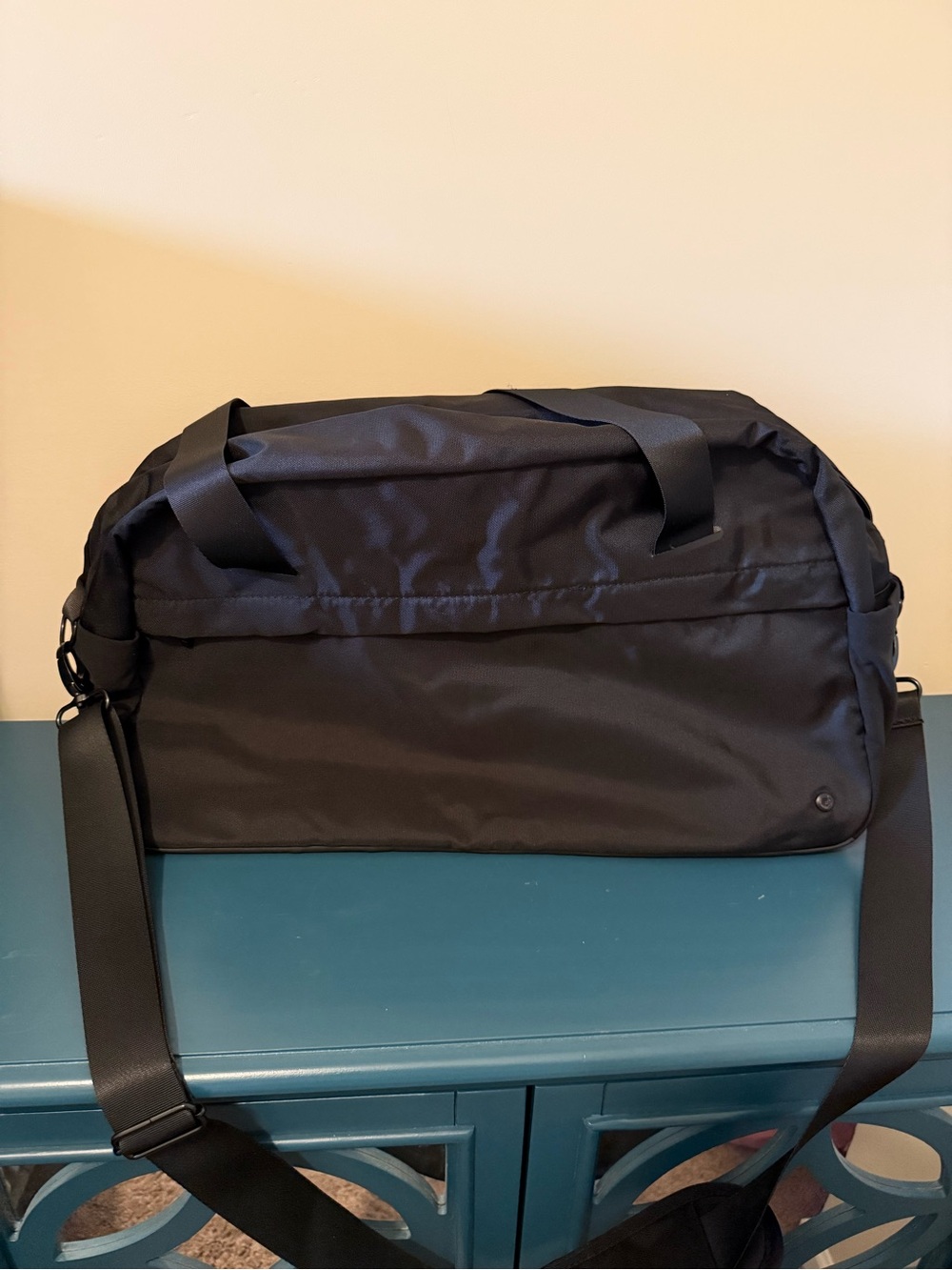 All In Motion Men's Black Nylon Duffel Bag with Adjustable Strap